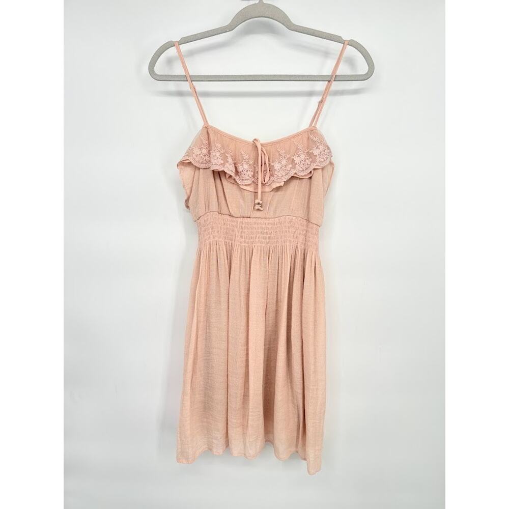 Poetry Mini Dress Size Medium Dusty Pink Lace Coquette Fairy Babydoll Romantic